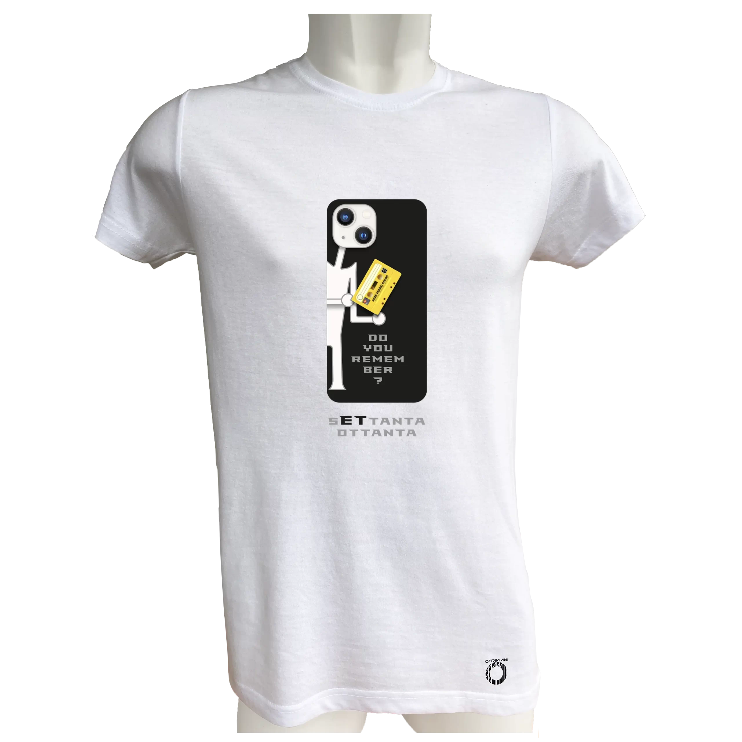 t-shirt cassetta musicale vintage