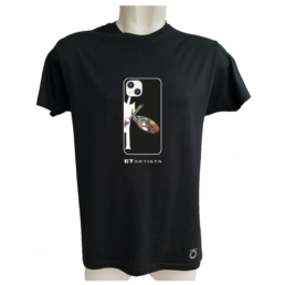 t-shirt ET artista colore nero idea regalo divertente
